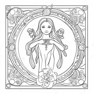 Mystical Tarot Card Coloring Page 86109-26912