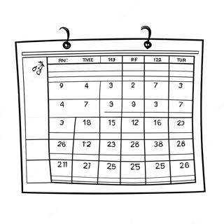 Calendar Coloring Pages