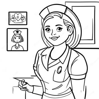 Nurse In Scrubs Coloring Page 86210-26996