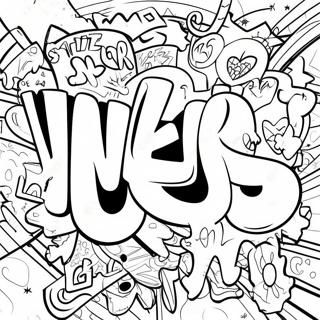 Swear Word Graffiti Coloring Page 86233-27005