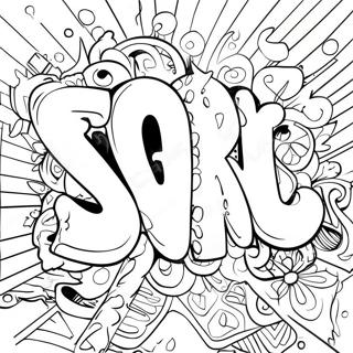 Swear Word Graffiti Coloring Page 86233-27007