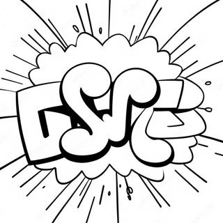 Swear Word Graffiti Coloring Page 86233-27008