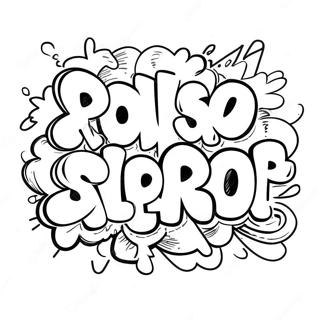 Colorful Swear Word Graffiti Coloring Page 86234-27009