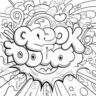 Colorful Swear Word Graffiti Coloring Page 86234-27010