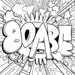 Bold Swear Word Graffiti Coloring Page 86235-27016