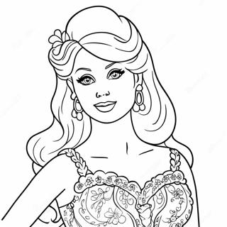 Vintage Barbie Coloring Page 86259-27027