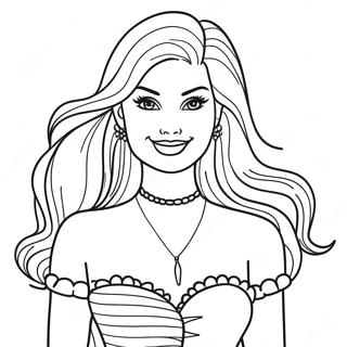 Classic Barbie Fashion Coloring Page 86260-27029