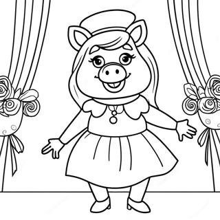 Miss Piggy In Glamorous Outfit Coloring Page 86286-27056