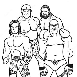 Wwe Superstars In Action Coloring Page 86361 27109