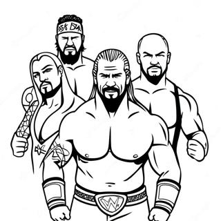 Wwe Superstars In Action Coloring Page 86361 27110