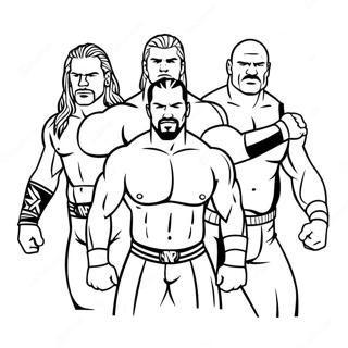 Wwe Superstars In Action Coloring Page 86361 27141