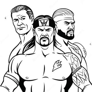 Wwe Superstars In Action Coloring Page 86361 27143