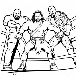 Wwe Superstars In Action Coloring Page 86361 27144