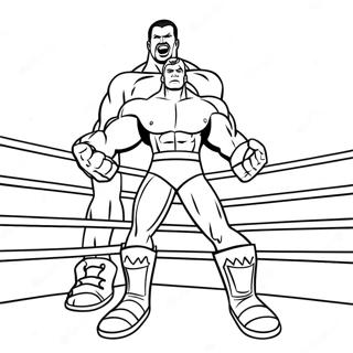 Epic Wwe Championship Match Coloring Page 86362 27113