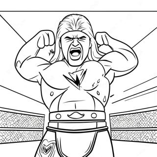Epic Wwe Championship Match Coloring Page 86362 27114