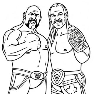 Epic Wwe Championship Match Coloring Page 86362 27115