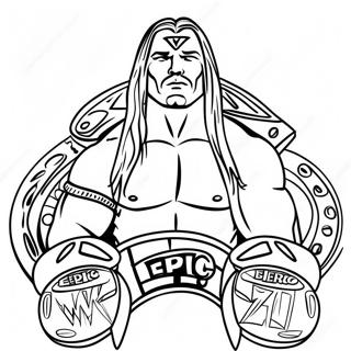 Epic Wwe Championship Match Coloring Page 86362 27116