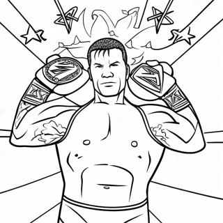 Epic Wwe Championship Match Coloring Page 86362 27145