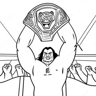 Epic Wwe Championship Match Coloring Page 86362 27146