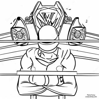 Epic Wwe Championship Match Coloring Page 86362 27147