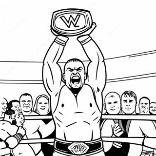 Epic Wwe Championship Match Coloring Page 86362 27148
