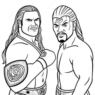 Wwe Tag Team Champions Coloring Page 86364 27123
