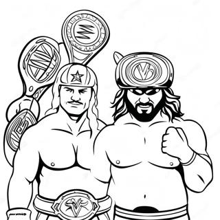 Wwe Tag Team Champions Coloring Page 86364 27124