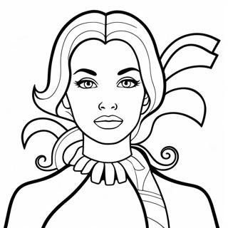 Empowering Woman With Ribbon Coloring Page 86416-27186