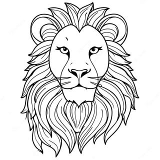 Realistic Lion Coloring Pages