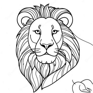 Realistic Lion Coloring Page 86490-27230