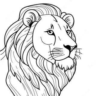 Realistic Lion Coloring Page 86490-27231