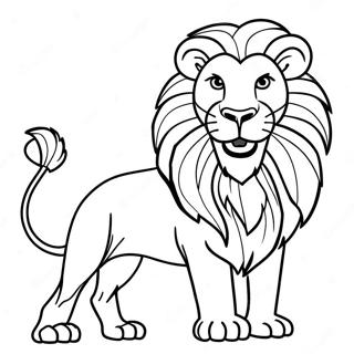 Majestic Lion Roaring Coloring Page 86491-27233