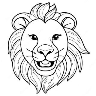 Majestic Lion Roaring Coloring Page 86491-27234