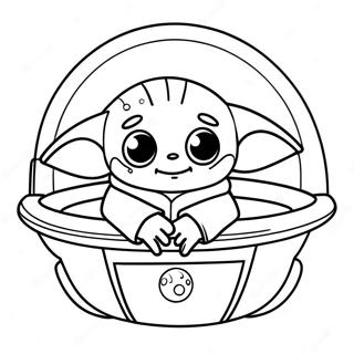 Baby Yoda Coloring Pages