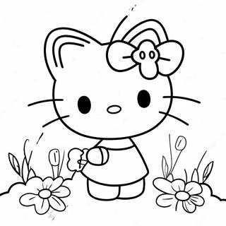Playful Hello Kitty And Dear Daniel Coloring Page 86570-27283