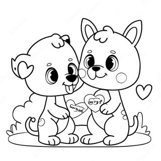 Cute Valentine S Day Animals Coloring Page 86620-27313