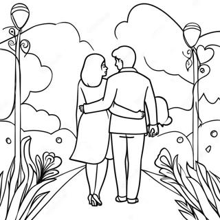 Romantic Valentine S Day Couples Coloring Page 86621-27320