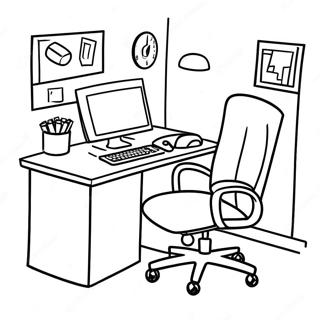 Funny Office Desk Coloring Page 86646-27334