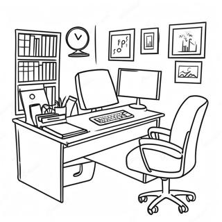 Funny Office Desk Coloring Page 86646 27336