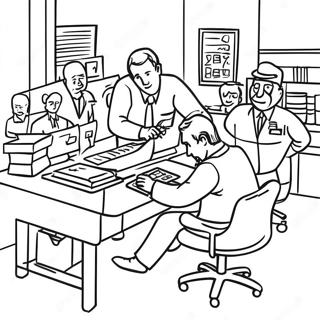 Busy Office Workers Coloring Page 86647-27337