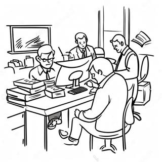 Busy Office Workers Coloring Page 86647-27339