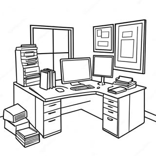 Creative Office Space Coloring Page 86648-27344