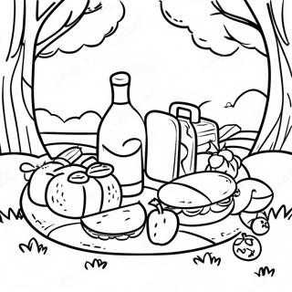 Picnic Coloring Page 86670-27350