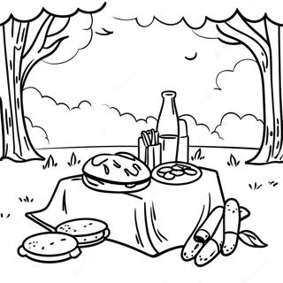 Sunny Day Picnic Coloring Page 86671-27353