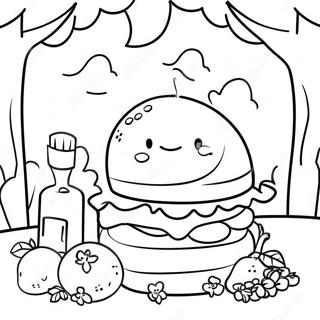 Sunny Day Picnic Coloring Page 86671-27354