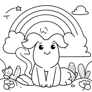 Rainbow Friends Cyan Coloring Page 86722-27389