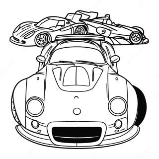 Colorful Race Car Coloring Page 86853 27504