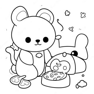 Rilakkuma Cinnamoroll Coloring Page 86926-27550