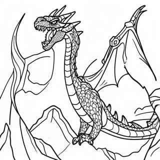 Fierce King Ghidorah Battle Scene Coloring Page 86954-27579