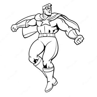 Captain Man In Action Coloring Page 87005-27614